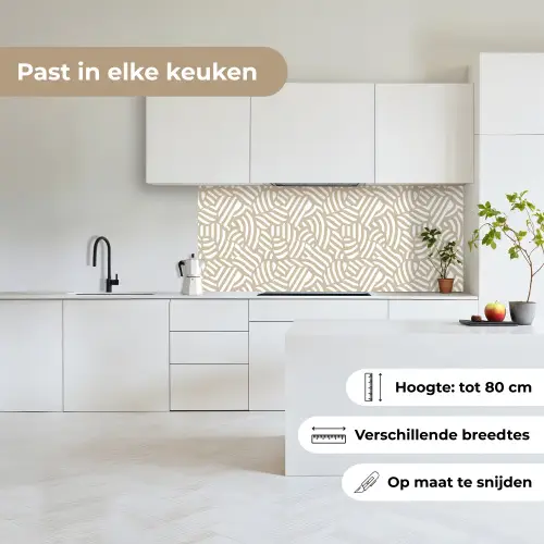 Abstract - Modern - Beige keuken achterwand 2 middel 871 -sfeer4_NL