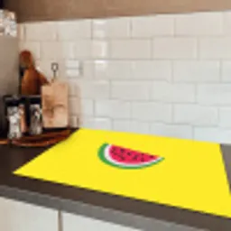 Fruit - Watermeloen - Geel Inductie beschermer vinyl 3mm klein -sfeer3