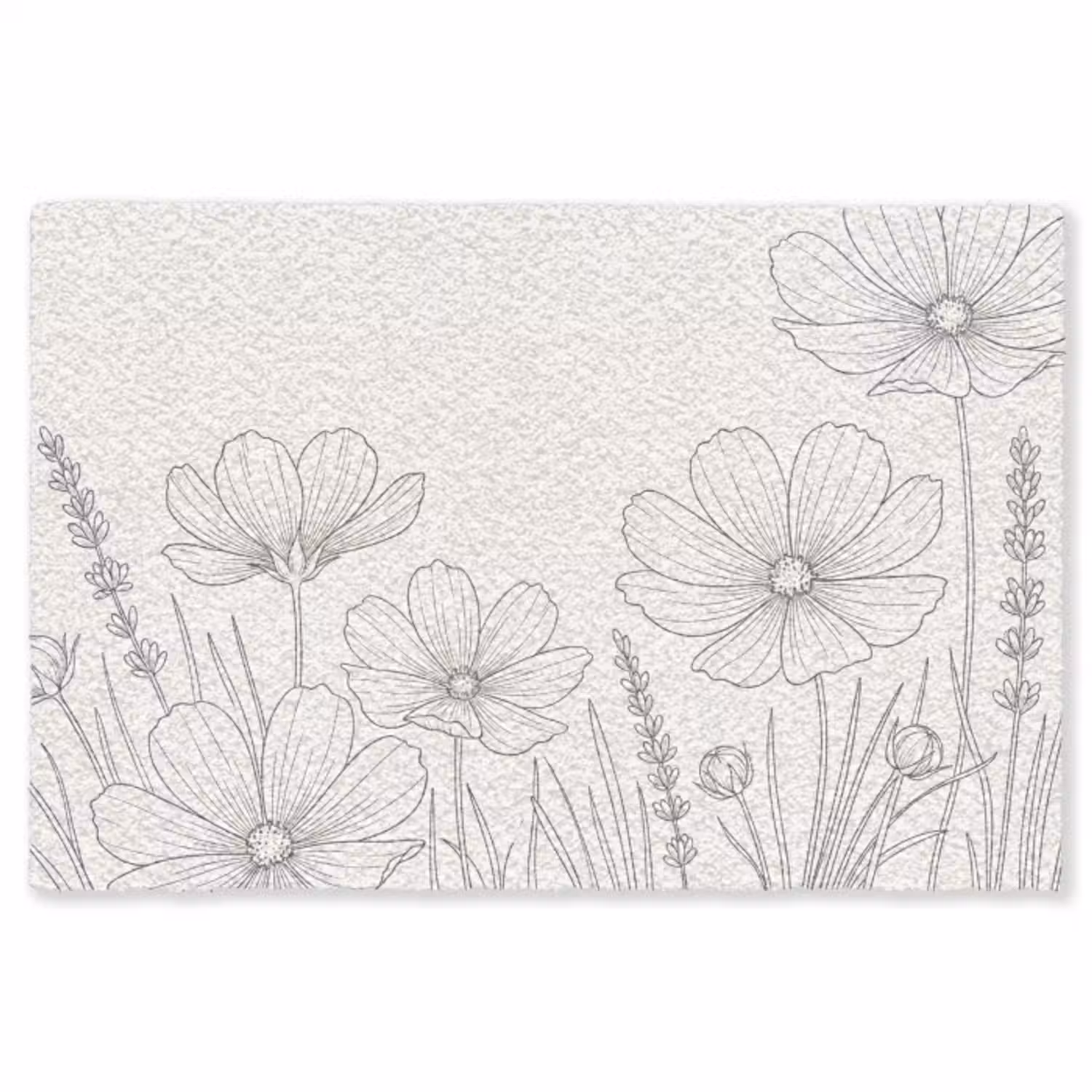 Vloerkleed - Minimalistisch - Modern - Bloemen - Beige