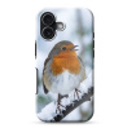 Roodborstje - Tak - Sneeuw - Winter - Levendig Toughcase MagSafe Apple iPhone 17 klein -3d