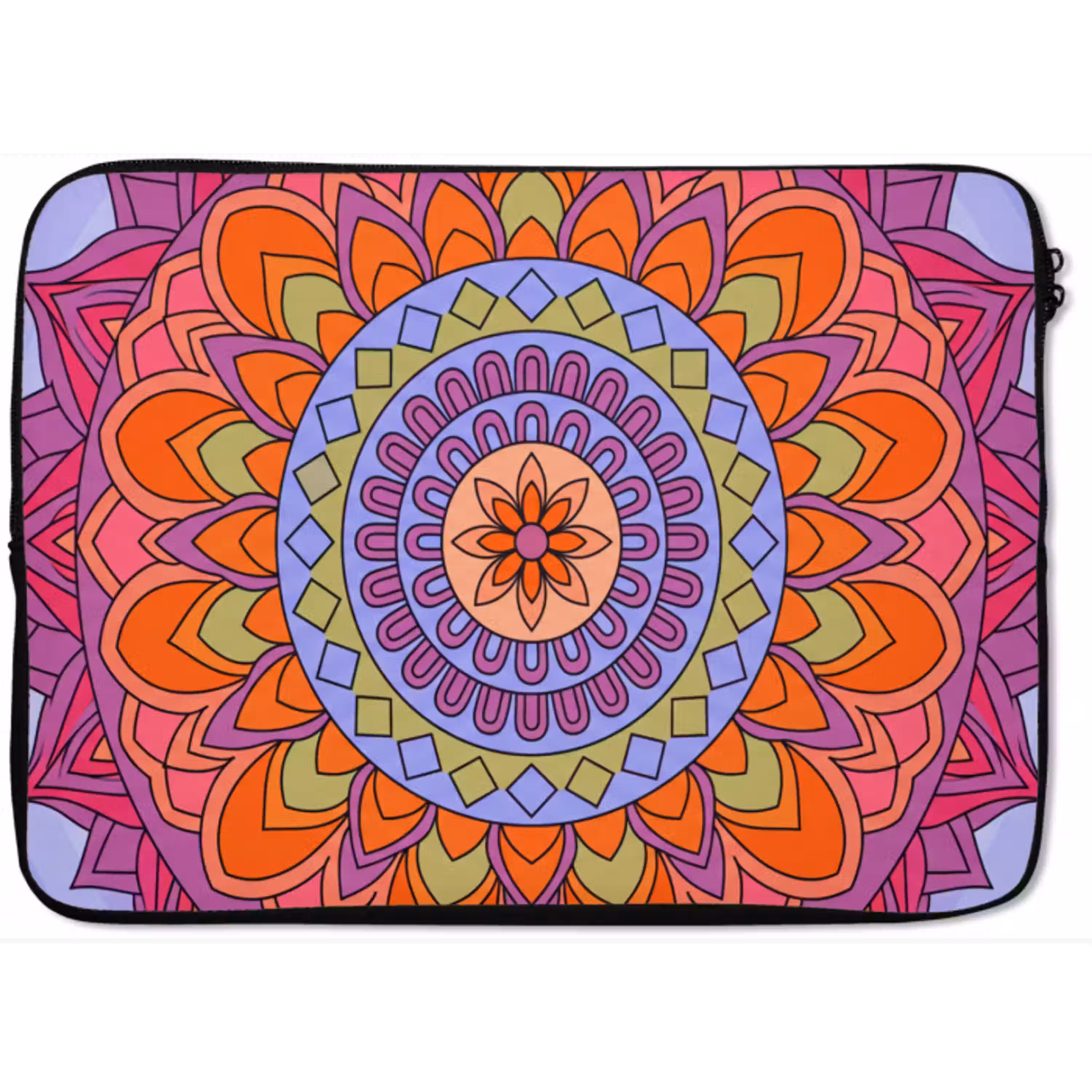 Mandala - Cirkel - Abstract - Kleurrijk - Patroon laptophoes neopreen klein -zkaufland3dotto