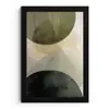 Vlakken - Abstract - Beige - Cirkels fotolijst zwart zonder passe partout klein -3d