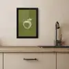 Lijntekening - Appel - Olijfgroen - Blaadje KitchenYeah - Keuken - Fotolijst klein -sfeer2