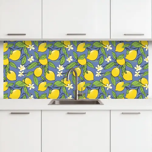 Patroon - Citroen - Illustratie keuken achterwand 2 middel 871 -3d