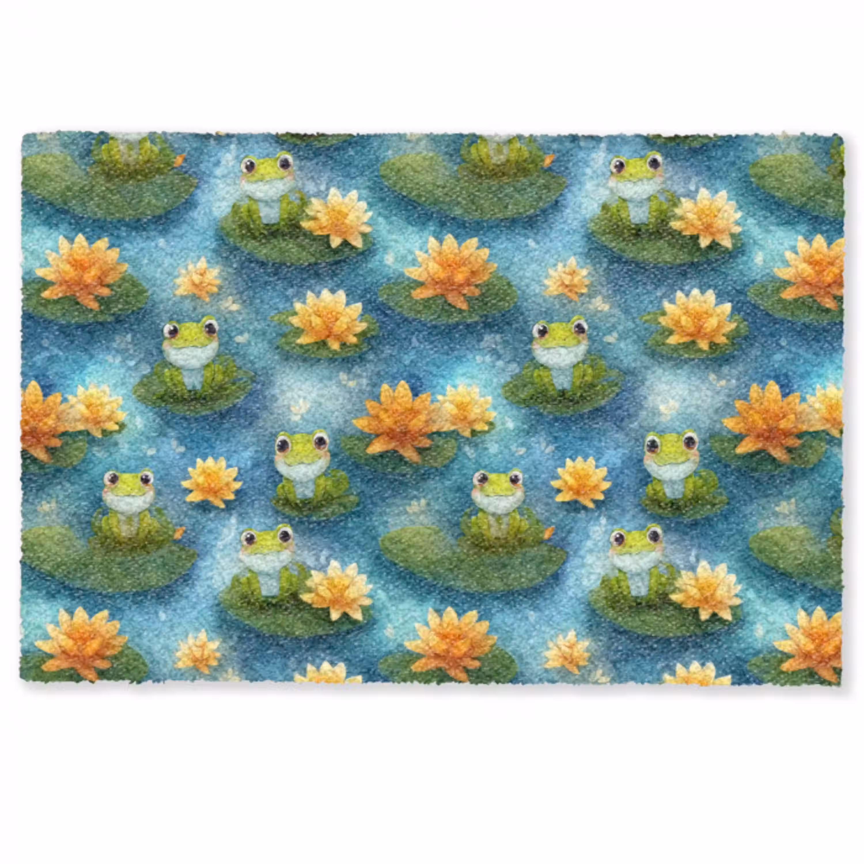 Kikker - Lelies - Groen Deurmat klein 898 -zkaufland3d