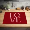 Love - Rood - Hatjes Inductie beschermer vinyl 3mm klein -sfeer5