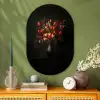 Bloemen - Takken - Boeket Wandcirkel Ovaal Glas middel -sfeer2