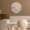 Zomerlicht - Strand - Fonkelende accenten Akoestische PET Vilt - Rond klein -sfeer1