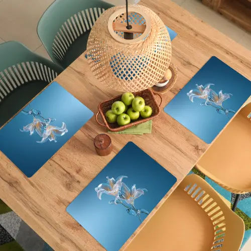 Lelies - Blauw - Glazen Placemat vinyl groot -zzsfeer5_Kitchenyeah-website