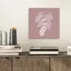 Tros - Druiven - Illustratie - Bladeren aluminium wit klein -sfeer1