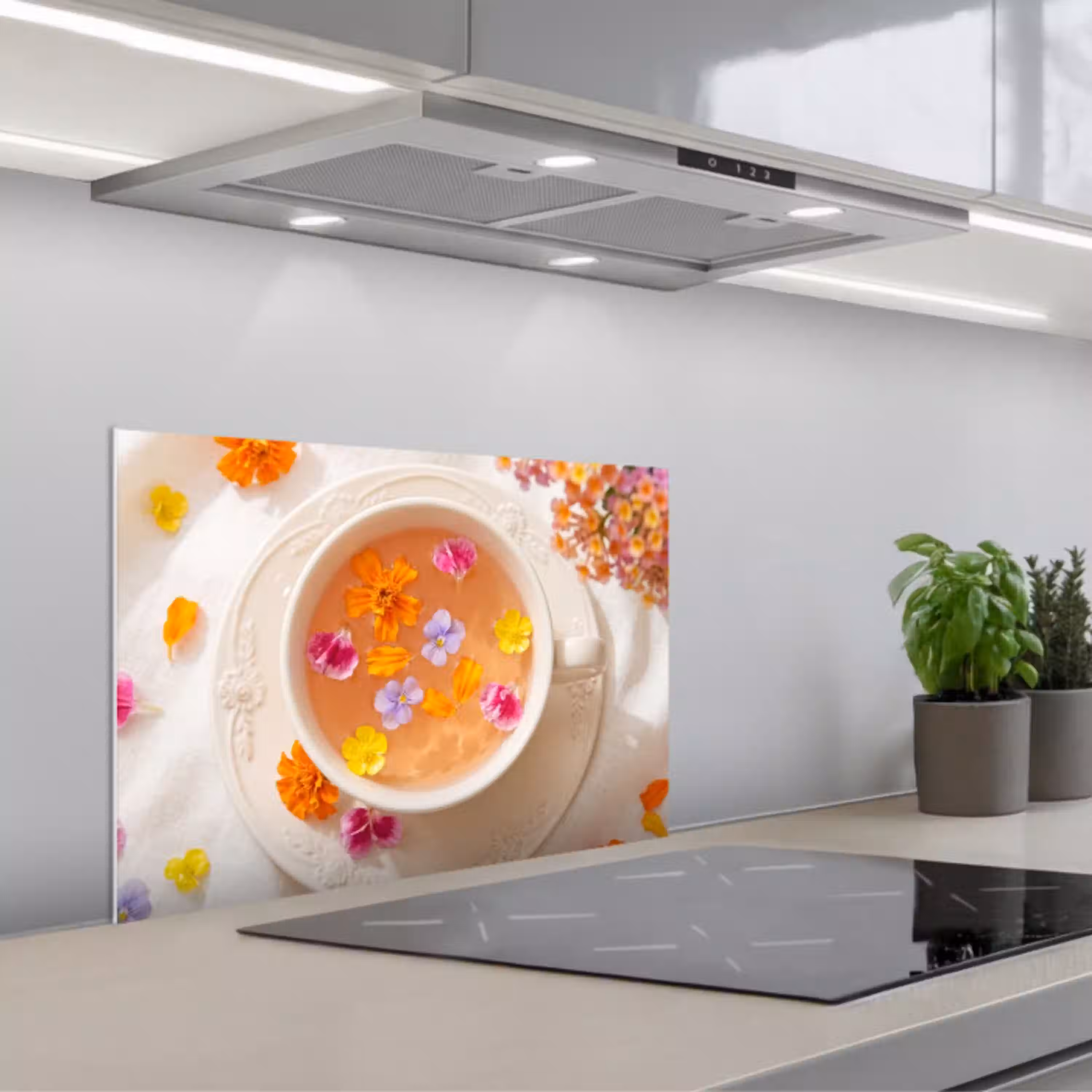 Bloemen - Kop - Natuur - Kleurrijk - Zomer keuken achterwand spatscherm klein -3d_schuin
