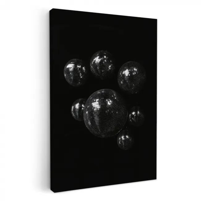 Discoballen - Minimalistisch - Zwart KitchenYeah - Keuken - Canvas klein -3d