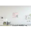 Cement - Beton - Retro - Industrieel - Wit - Blauw textielposter latten blank klein -kinderkamer