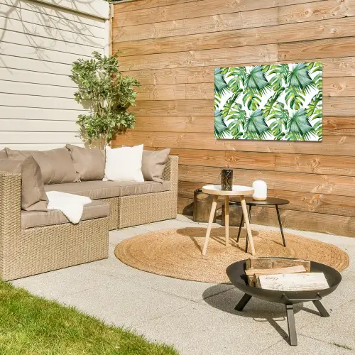 Inductie beschermer - Tropical - Bladeren - Jungle - Inductie mat Tuinposter op houten frame 2 cm dik klein -sfeer2