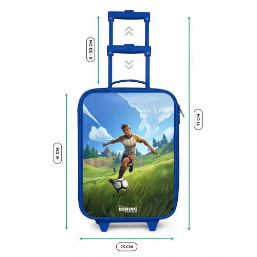 Voetbal - Jongen - Goal - Voetbaltenue Kinderkoffer - Blauw klein -productfoto_formaten