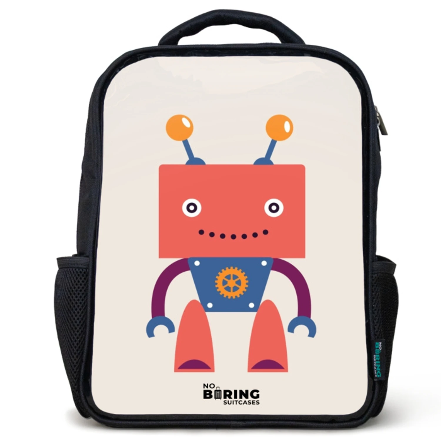 Kids backpack Red robot with square head | Water-resistant | Order ...