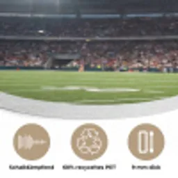 Football - Bal - Stadion - Sport Akoestische PET Vilt - Rond klein -closeup_DE