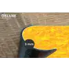 Verf - Texturen - Kwasten - geel Placemat vinyl groot 368 -closeup