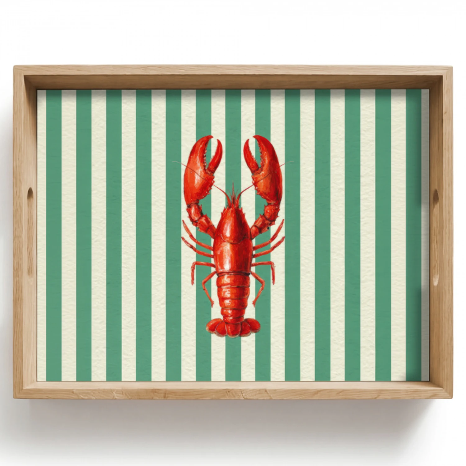 Kreeft - Strepen - Realistisch - Zomers Dienblad Rechthoek middel -z3d_shopping
