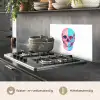 Schedel - Grafisch - Roze - Verdeeld keuken achterwand spatscherm klein -usp_NL
