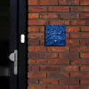 Blauwe rozen - Sierlijk Naambord Vierkant klein -sfeer1-XS