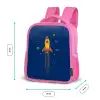 Raket - Blauw - Sterren Kinderrugzak - Roze middel -productfoto_formaten