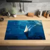 Zeilboot - Water - Abstract - Schaduw Inductie beschermer vinyl 3mm klein -sfeer5