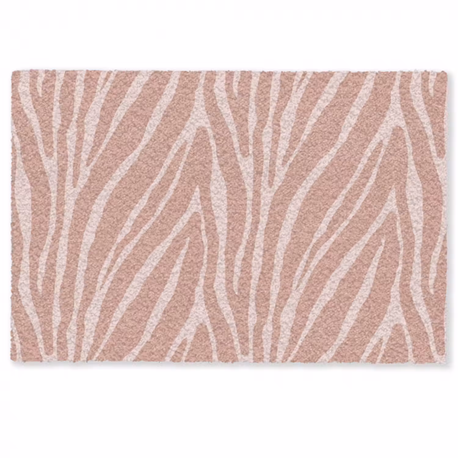 Fußmatte - Hellrosa - Zebra - Muster - Dunkelrosa