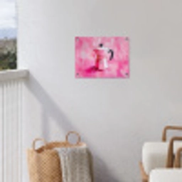 Roze - Verf - Coffee tuinposter los doek klein -sfeer8