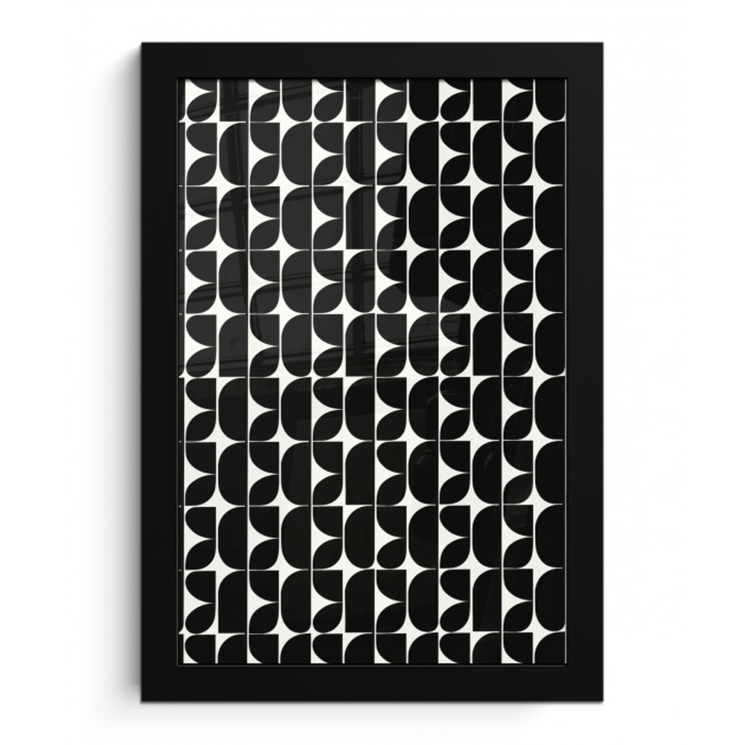 Modern - Geometrisch - Zwart fotolijst zwart zonder passe partout klein 224 -3d