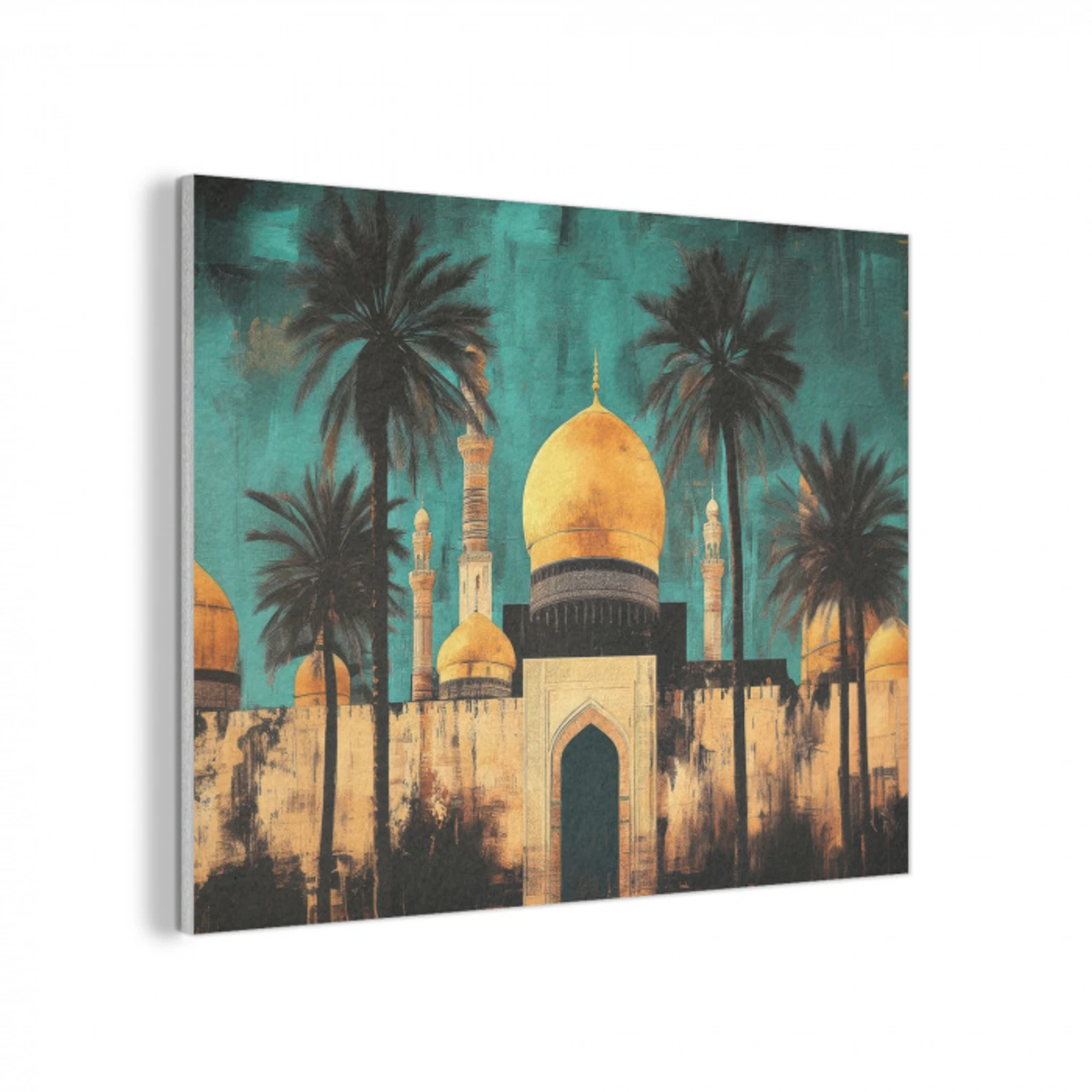 Moskee - Goud - Arabisch - Islamitische PET vilt klein -3d