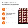 Rood - Tegelpatroon - Crème Inductie beschermer vinyl 3mm klein 276 -zzzzzzz-td-ups