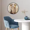 Giraffen - Cartoon - Crème Fotolijst rond zonder passe partout klein -sfeer2