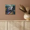 Mozaïek - Walvis - Koraal - Water aluminium wit klein -sfeer4