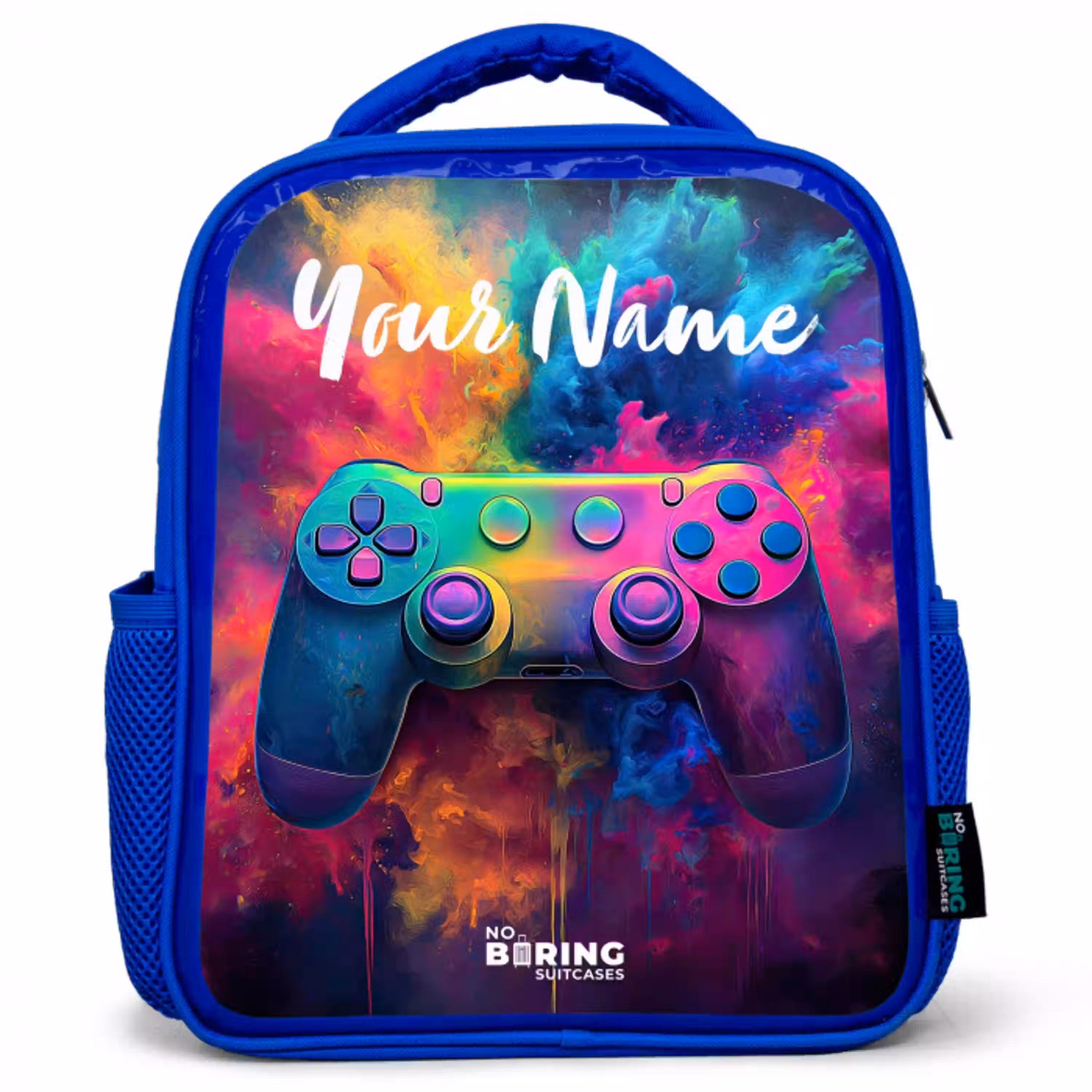 Game - Controller - Kleurrijk - Explosie Kinderrugzak - Blauw middel -3d