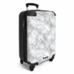 Grijs - Marmer - Klassiek - Aders NBS - Handbagage koffer - Volwassenen Unisex middel -productfoto_3d
