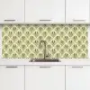 Klassiek - Waaier - Groen keuken achterwand 2 middel 871 -3d