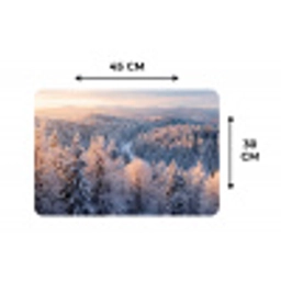 Bos - Bergen - Goud - Winter - Warm Placemat vinyl groot -specs