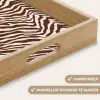 Zebra - Patroon - Zwart - Wit Dienblad Rechthoek middel 911 -USP_HandgreepNL