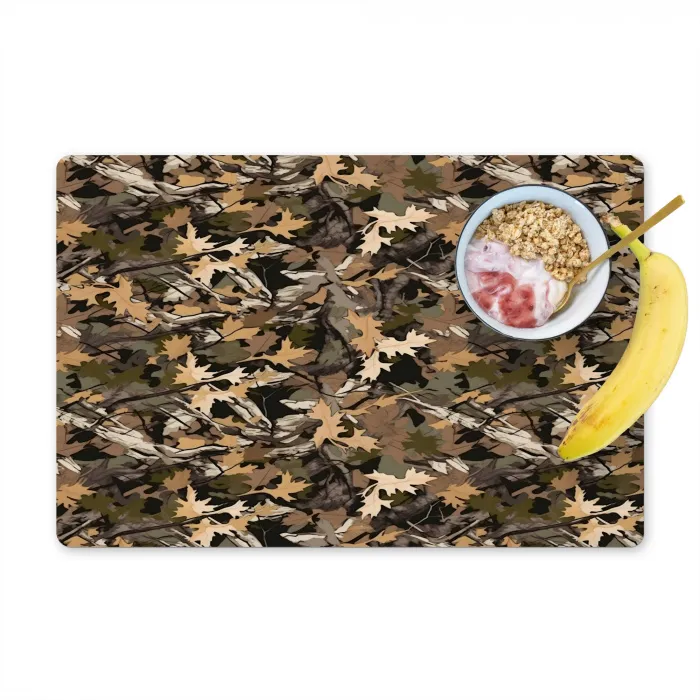 Herfst - Bladeren - Camouflage Placemat vinyl groot 368 -zzzproduct_Kitchenyeah-website