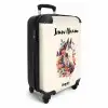 Wit paardenhoofd omringd door bloemen en vlinders NBS - Handbagage koffer - Kinderen Unisex middel -productfoto_3d