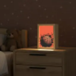 Basketbal - Verf - Sport - Oranje Light Box met kabel (Kinderlampje) klein -sfeer1_kind