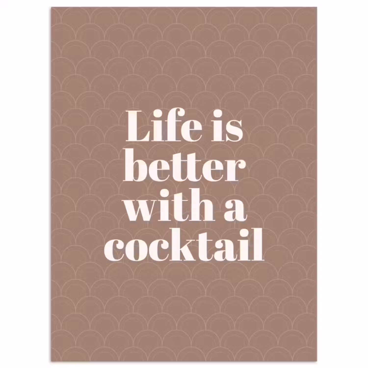 Poster – Cocktail - Tekst - Patroon - Wit