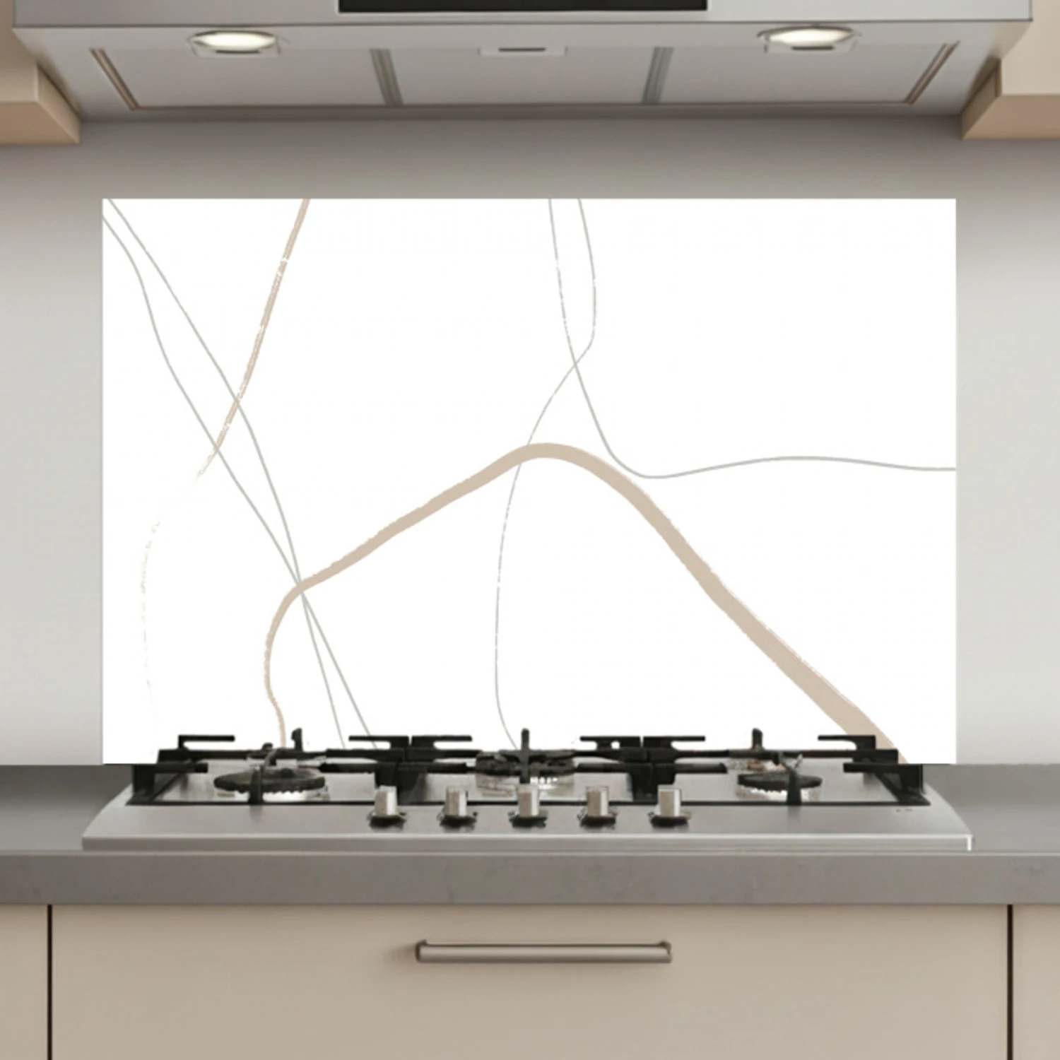 Abstract - Minimalisme - Line art keuken achterwand spatscherm klein -3d_website