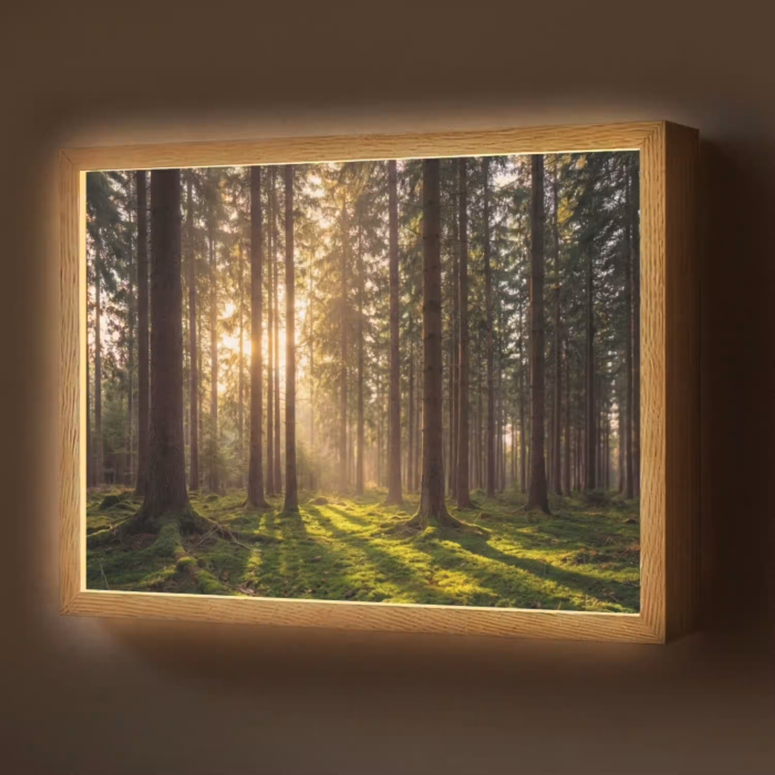Bos - Gras - Zonlicht Light Box met batterij (Wandlamp) middel -z3d_website