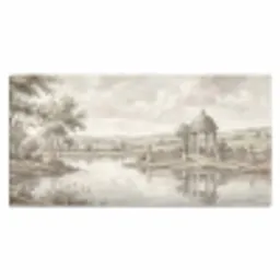 Landschap - Water - Natuur - Sepia Muismat XXL klein -3d_leeg