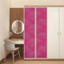 Pioenrozen - Energiek - Roze deurposter klein 289 -sfeer3