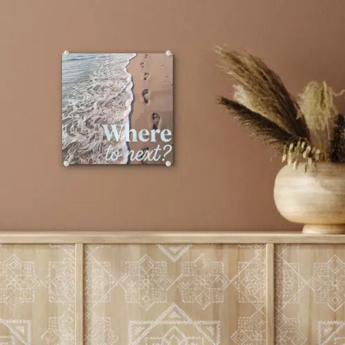 Where to next - Strand - Voetstappen plexiglas 5mm klein -sfeer5