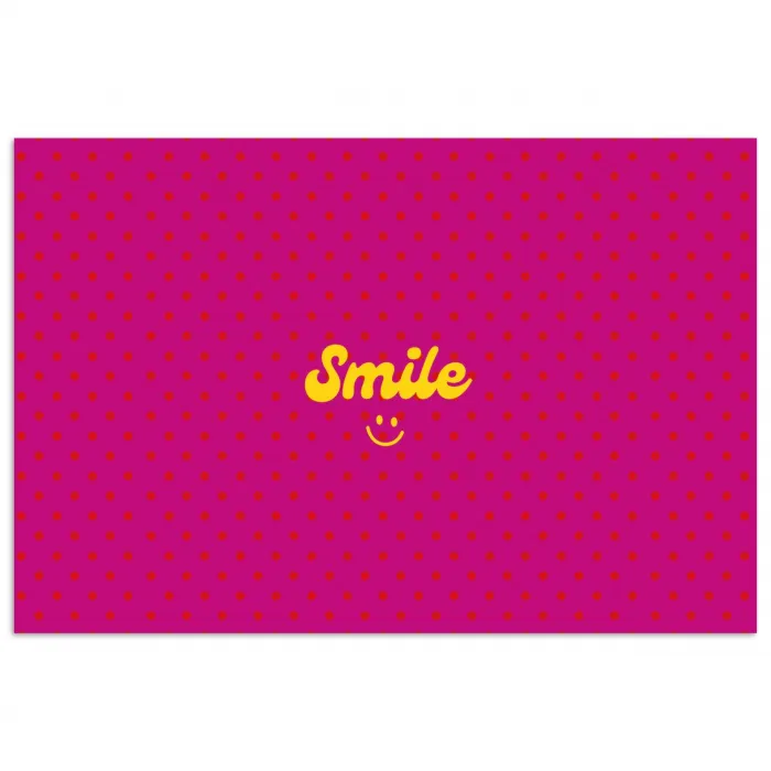 Smile - Stippen - Roze poster papier klein -3d