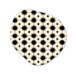 Stervormen - Geometrisch - Zwart Wandcirkel Organisch Forex 3mm klein 629 -3d